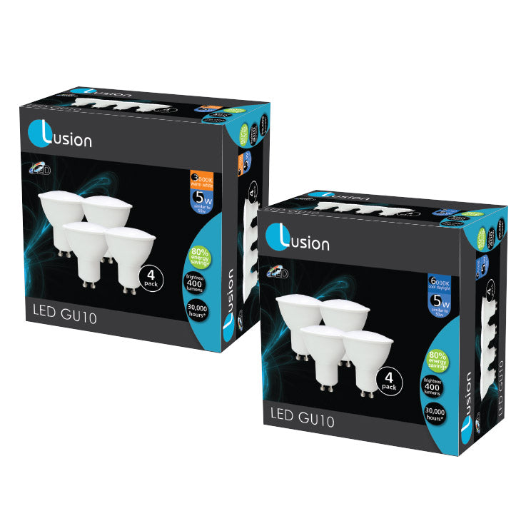 GU10 LED 240V 5W 6000K 4 PACK LUS20126