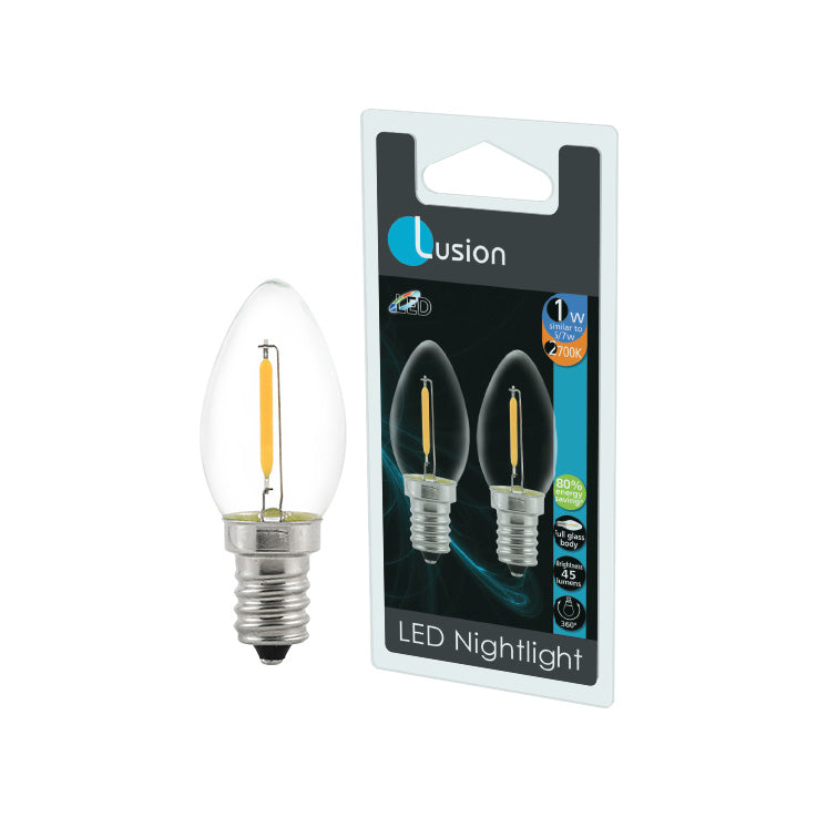 240V 1W E12 CLEAR C7 LED NIGHTLIGHT LUS20299