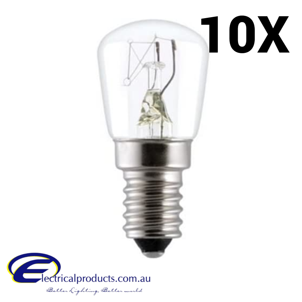 10 x 15W Clear Pilot Light Globes Bulbs Lamps E14 Small Screw SES Sylvania