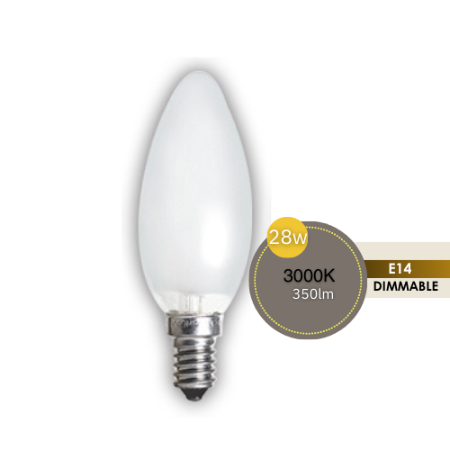 CANDLE 28W SES PEARL HALOGEN LUS30111