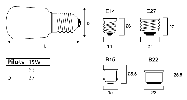 Flicker Flame 250V Lamps