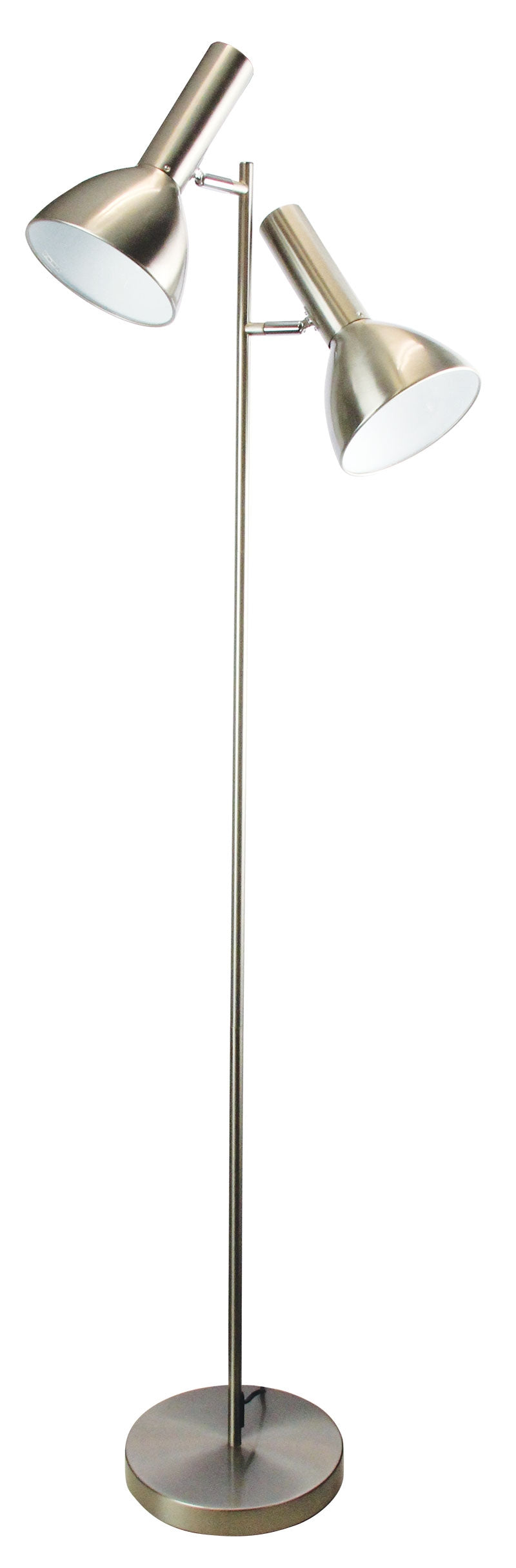 VESPA TWIN FLOOR LAMP BRUSHED CHROME