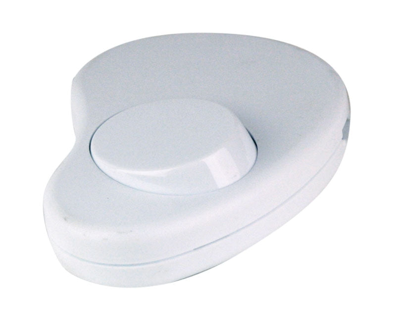 250V IN-LINE FOOT SWITCH WHITE