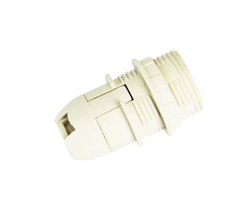 LAMPHOLDER - WHITE SES/E14 10mm ExtThred