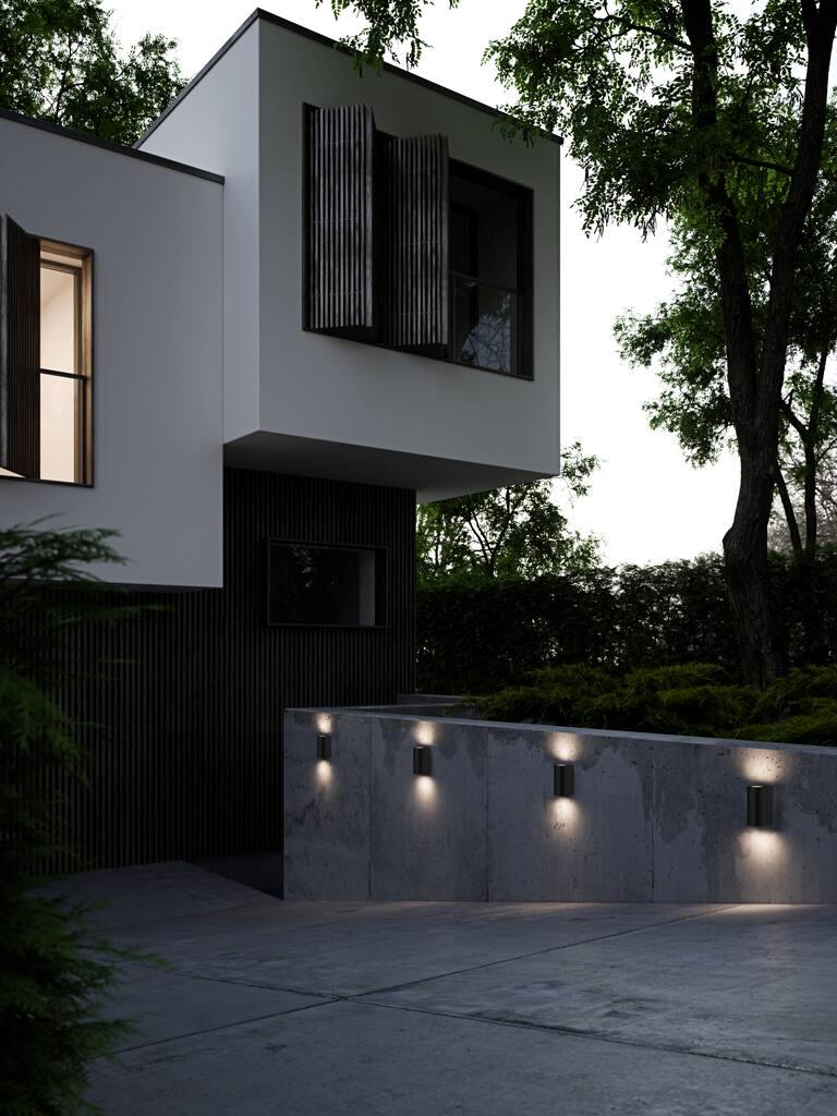 Asbol Wall Aluminium, Glass Black, Clear - 84971003