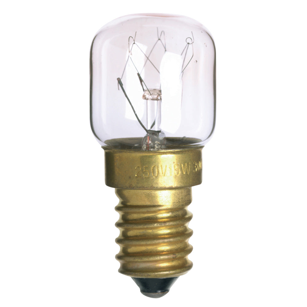 Oven Microwave and Rangehood Bulbs - Globe type ApplIcation - Oven Lamps SES Base Flush 15w 250v