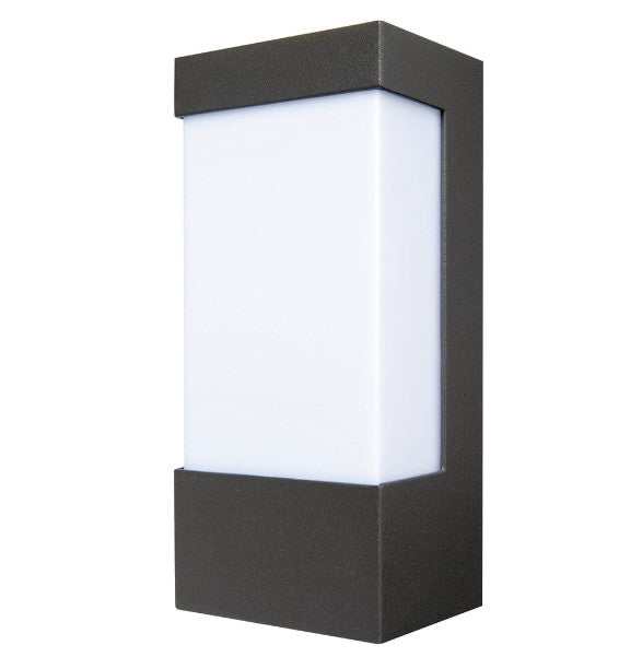 EAVE RECTANGULAR OPEN-FACED WALL LIGHT CHARCOAL- 18049/51