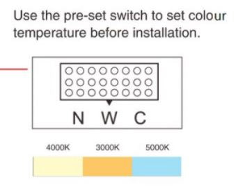 LED Downlight With Sensor Tri Colour 3K 4K 5K With Flex and Plug