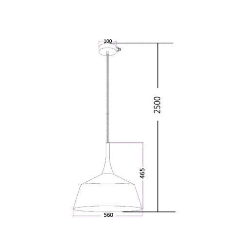 NORDIC Series 240V E27 Pendant Lights Black NORDIC6