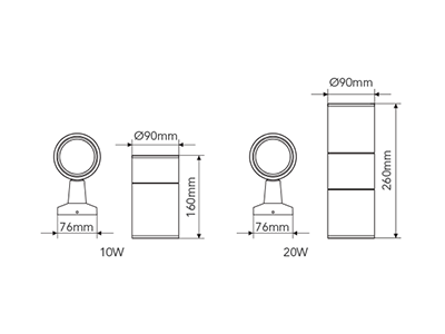 Beamlite Single Wall Light 4000K White - 193024