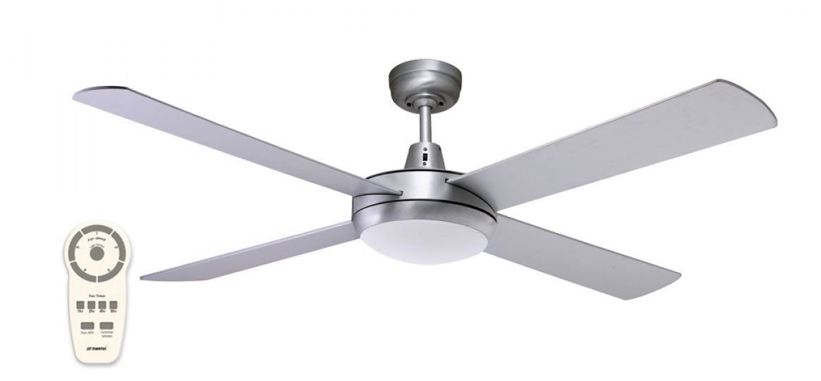 Lifestyle DC 52" 1300mm Brushed Aluminium Ceiling Fan With 24W Dimmable LED Light 5000K DLDC1345BR