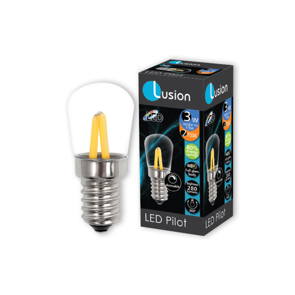 LED PILOT 3W CLEAR E12 2700K DIMMABLE LUS20307