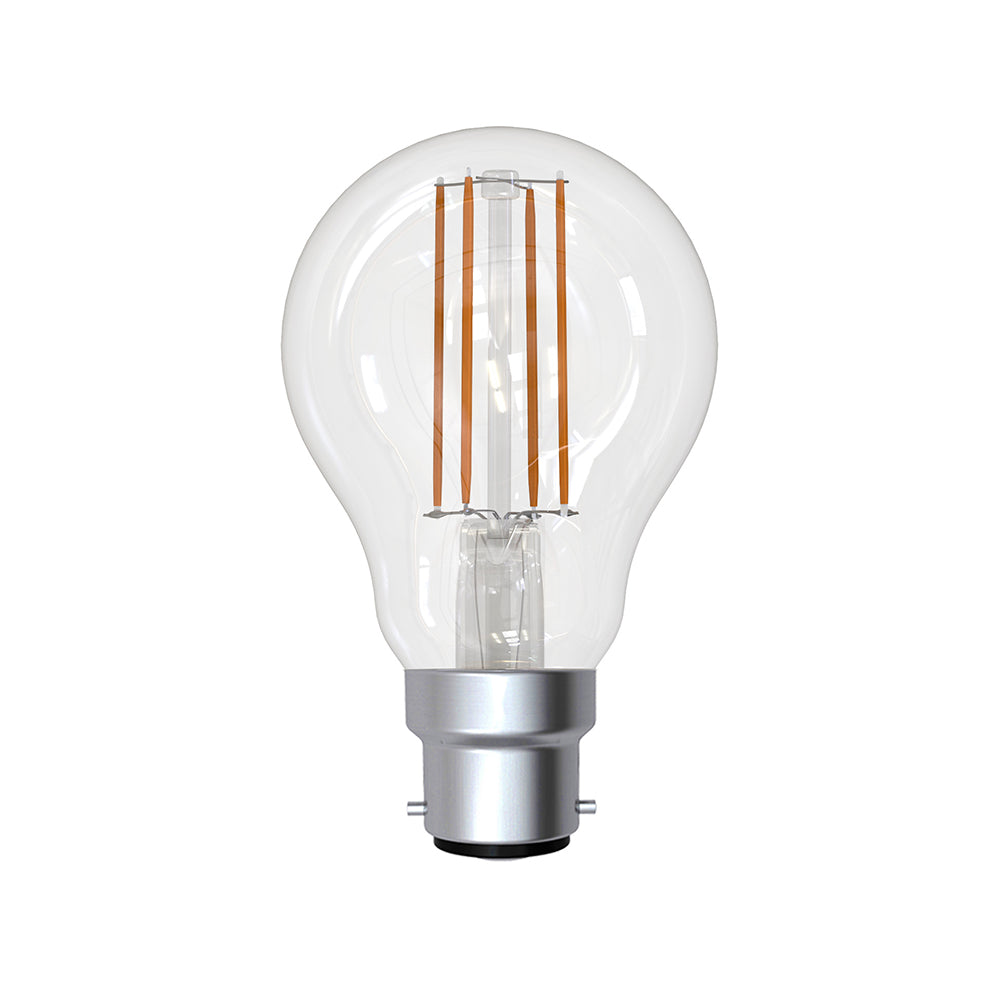 LED Filament Globe A60 Clear 9.5W LED B22 or E27 Base Cool White 5000k