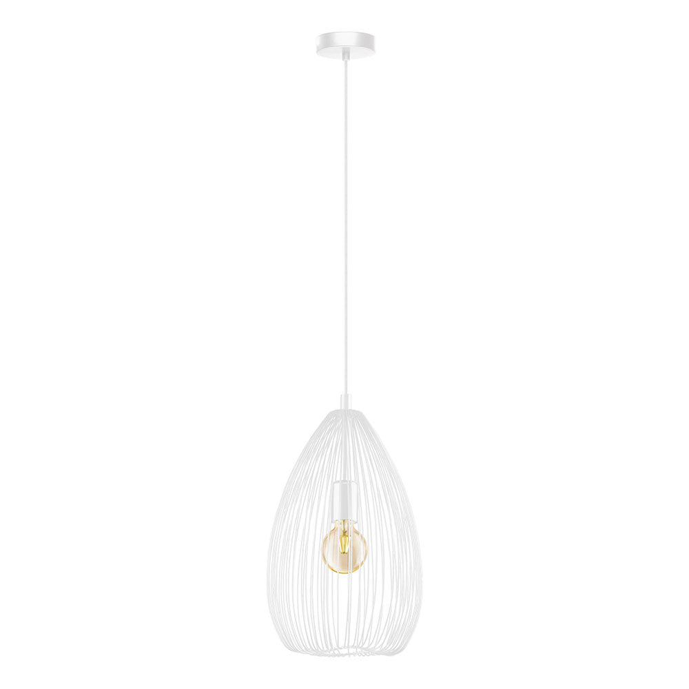 CLEVEDON PENDANT LIGHT 1X60W E27 WHITE 205662