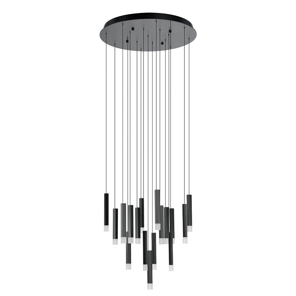 ESTANERIOS PENDANT LIGHT 17X2.9W LED BLACK 205663N