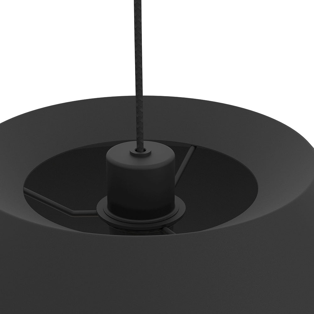 CONTRISA PENDANT LIGHT 1X40W E27 BLACK 380MM 205857