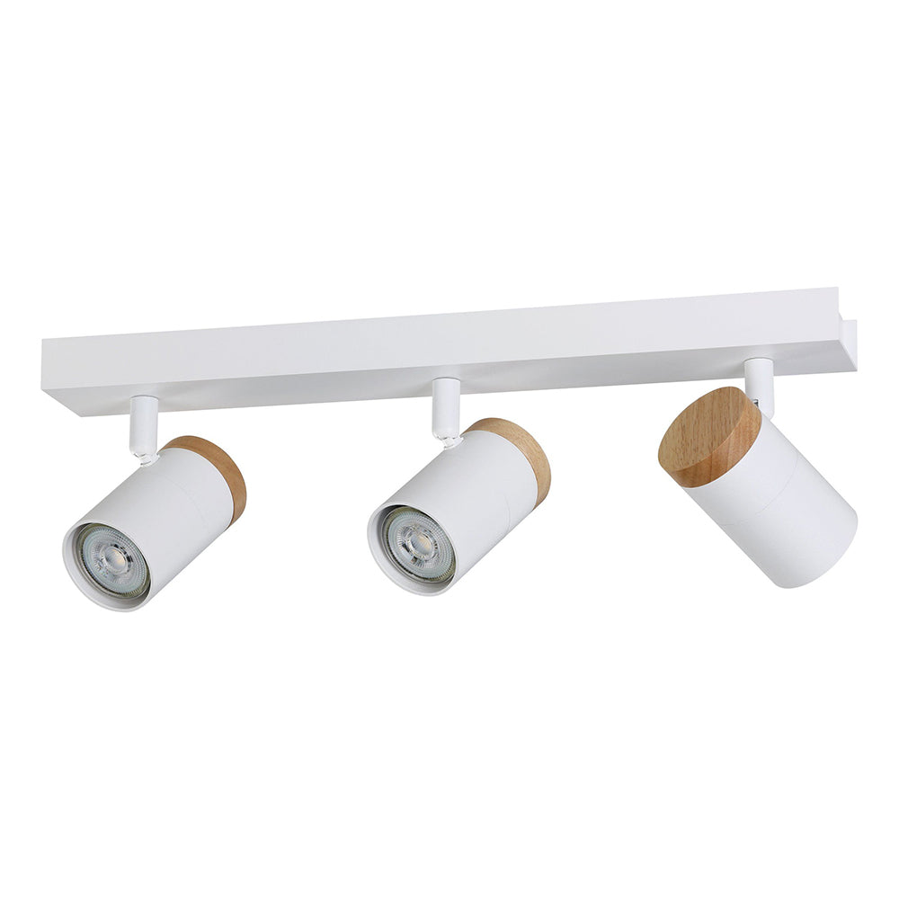 CARTAGENA SPOT 3X5W LED 4000K WHITE WITH WOOD 206181