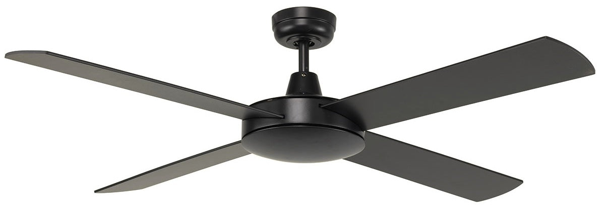Tempest BLACK Ceiling Fan 4 Blade 52" 1300mm Brilliant