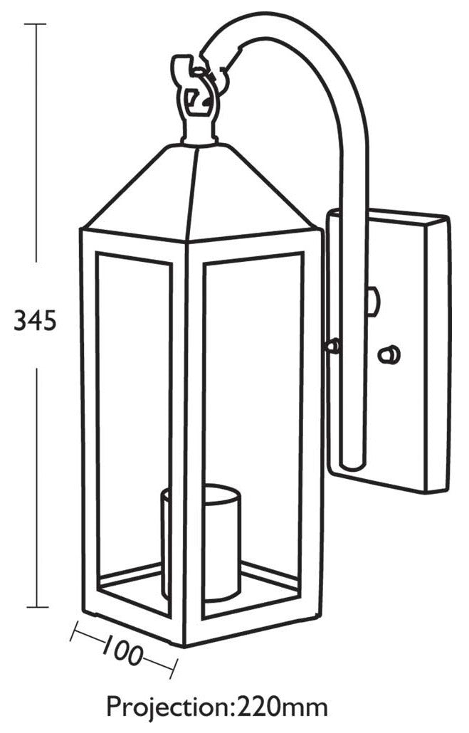 Cambridge Exterior Wall Light 26888 Crompton Lighting