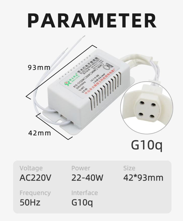 AC220V T5 Annular Tube Fluorescent Lamp G10Q Electronic Ballast 22w 32w 40w Circular Tube Ceiling Lights Electronic Ballasts