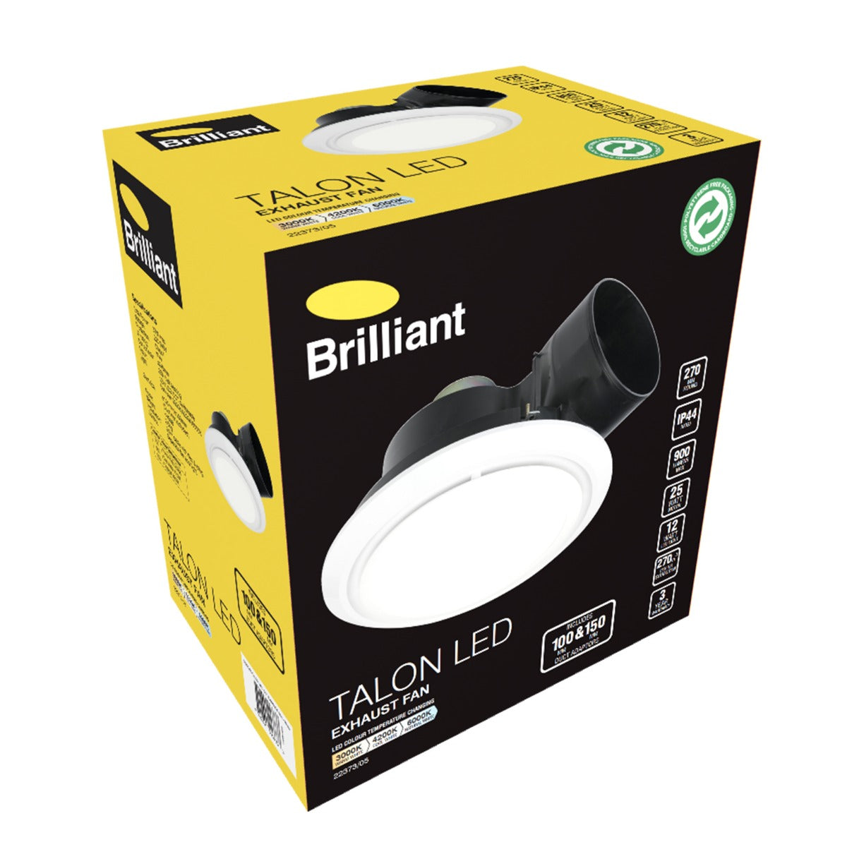 TALON LED CCT 270MM ROUND EXHAUST WHITE-22373/05