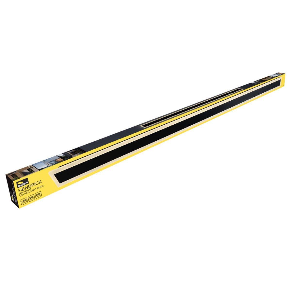 HENDRICK LED WALL LIGHT 22W 1200MM BLACK-22546/06