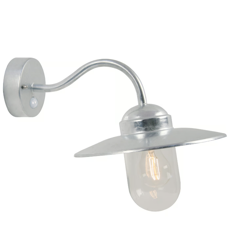 Luxembourg Sensor Wall Galvanized Galvanized steel/Glass Clear - 22661031