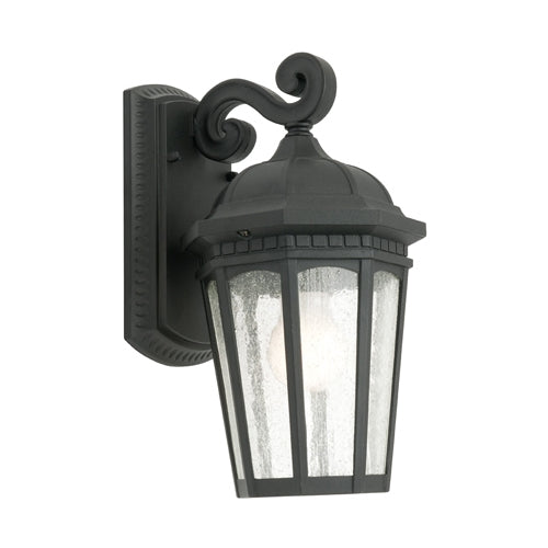 CAMBRIDGE 1 LIGHT EXTERIOR WALL LIGHT (CAMB1EBLK) BLACK COUGAR LIGHTING