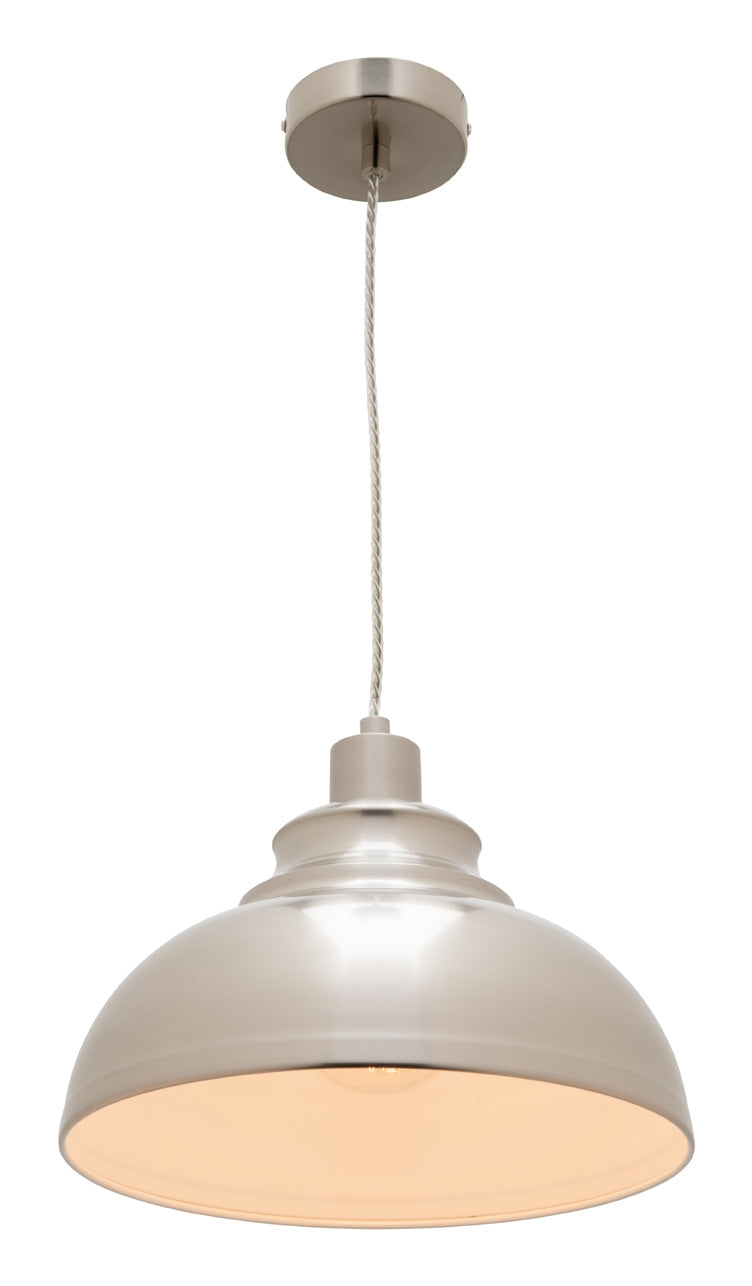 RISTO 1 LIGHT PENDANT SATIN CHROME (RIST1PSC) COUGAR LIGHTING