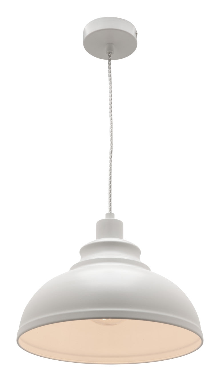 RISTO 1 LIGHT PENDANT WHITE (RIST1PWHT) COUGAR LIGHTING