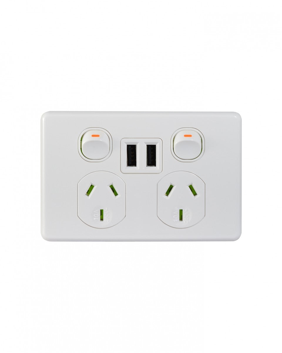 TRADER Puma Fully Integrated Dual USB Charger Power Point