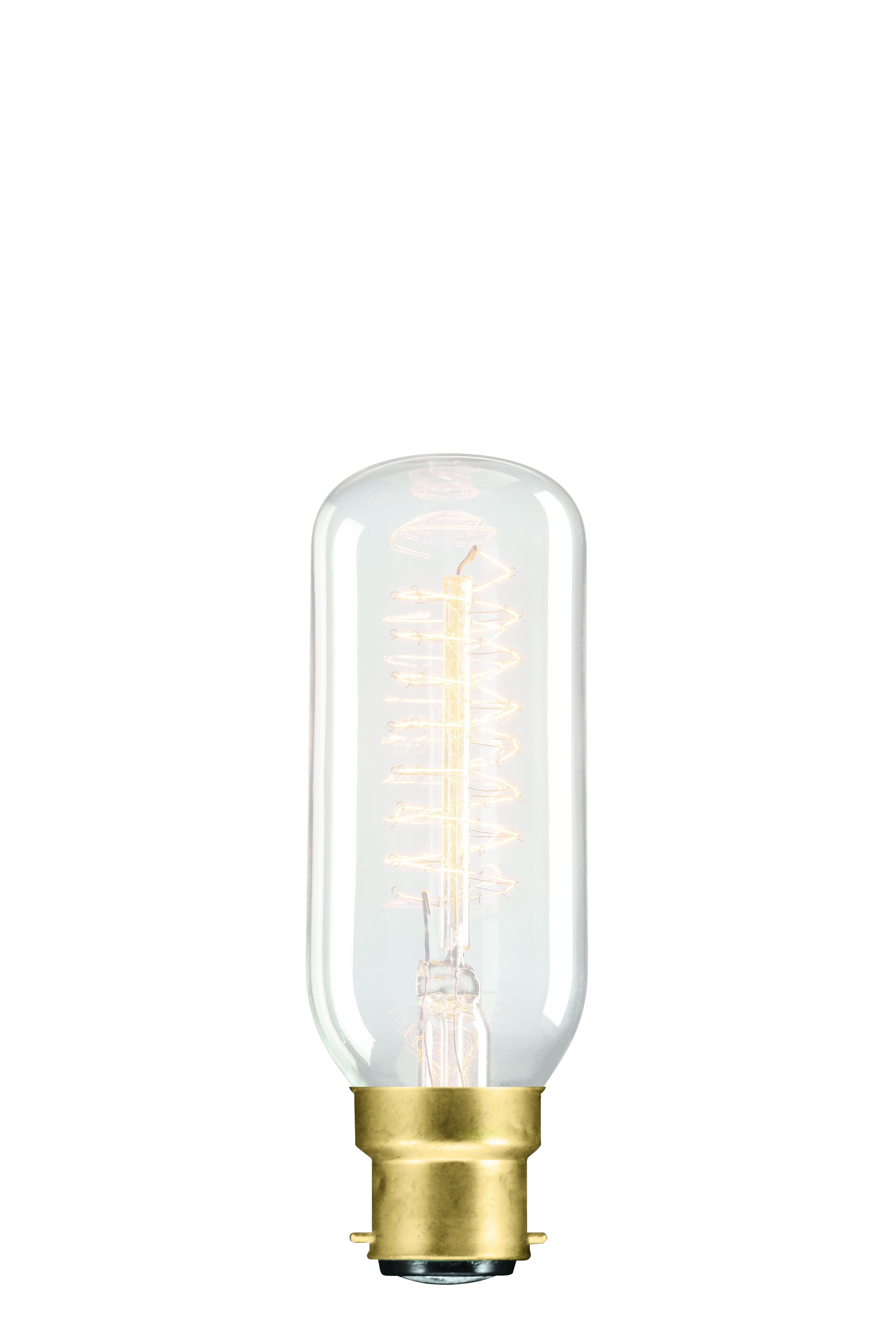 Retro Mini Tubular B22 Incandescent Globe W9B2213 Clear Mercator Lighting