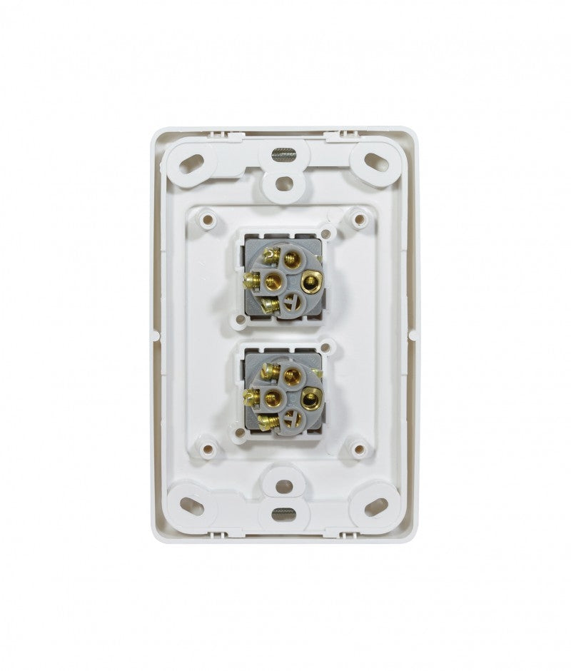Cougar Switch Vertical 2 Gang 16A 250V (COSWV2G) GSM
