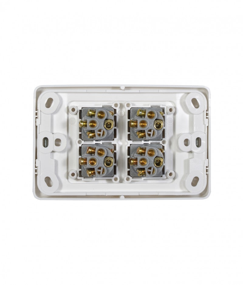 Cougar Switch Horizontal 4 Gang 16A 250V (COSW4G) GSM