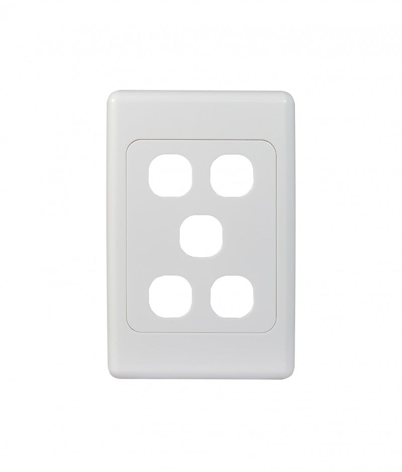 Cougar Blank Switch Plate Vertical 5 Gang (COSWPV5G) GSM