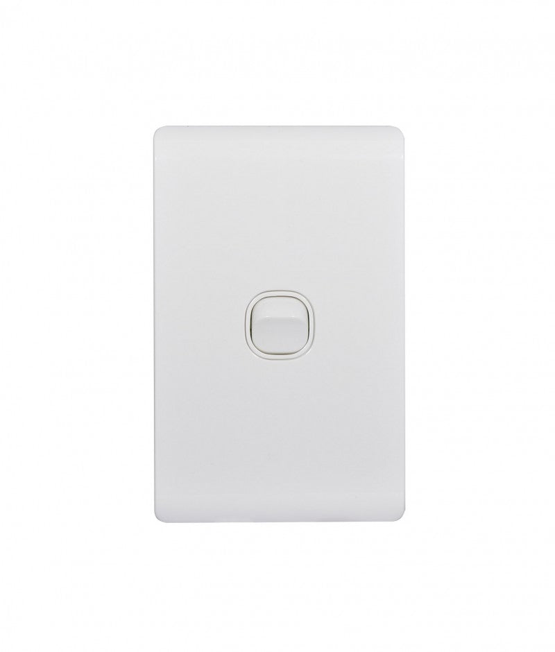 Leopard Switch Vertical 1 Gang 16AX/20A 250V (LESWV1GWHT) White GSM