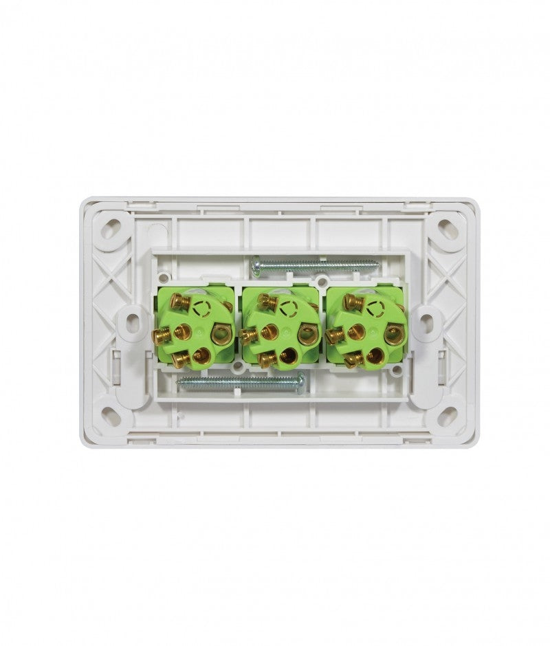 Leopard Switch Horizontal 3 Gang 16AX/20A 250V (LESW3G) GSM