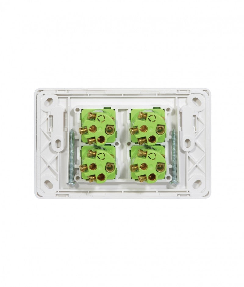 Leopard Switch Horizontal 4 Gang 16AX/20A 250V (LESW4G) GSM