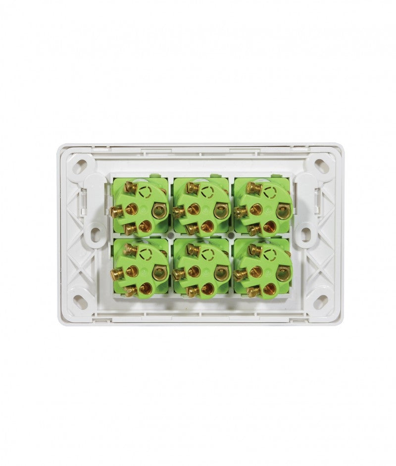 Leopard Switch Horizontal 6 Gang 16AX/20A 250V (LESW6G) GSM