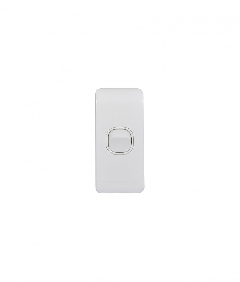 Leopard Switch Vertical Architrave 1 Gang 16AX/20A 250V (LESWVA1G) GSM