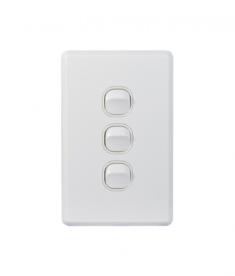 Cheetah Switch Vertical 3 Gang 16AX/20A 250V (CHSWV3G) GSM