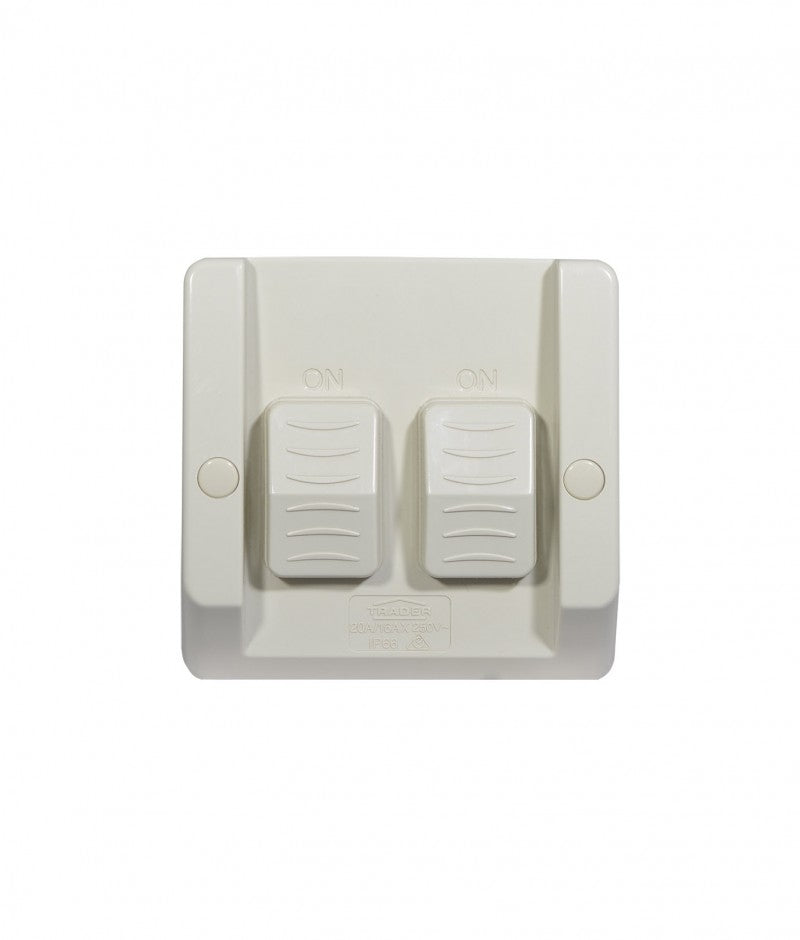 Hippo Double Outdoor Switch IP66 20A/16AX (HPSW2G) GSM