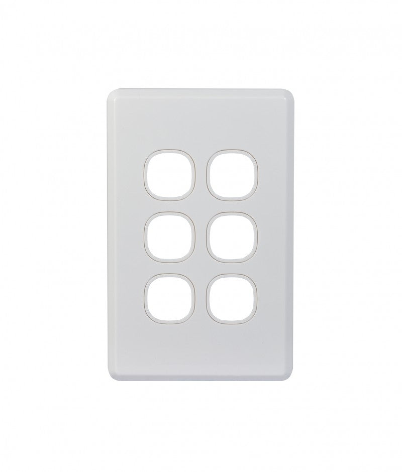 Cheetah Switch Plate Vertical 6 Gang (CHSWPV6G) GSM