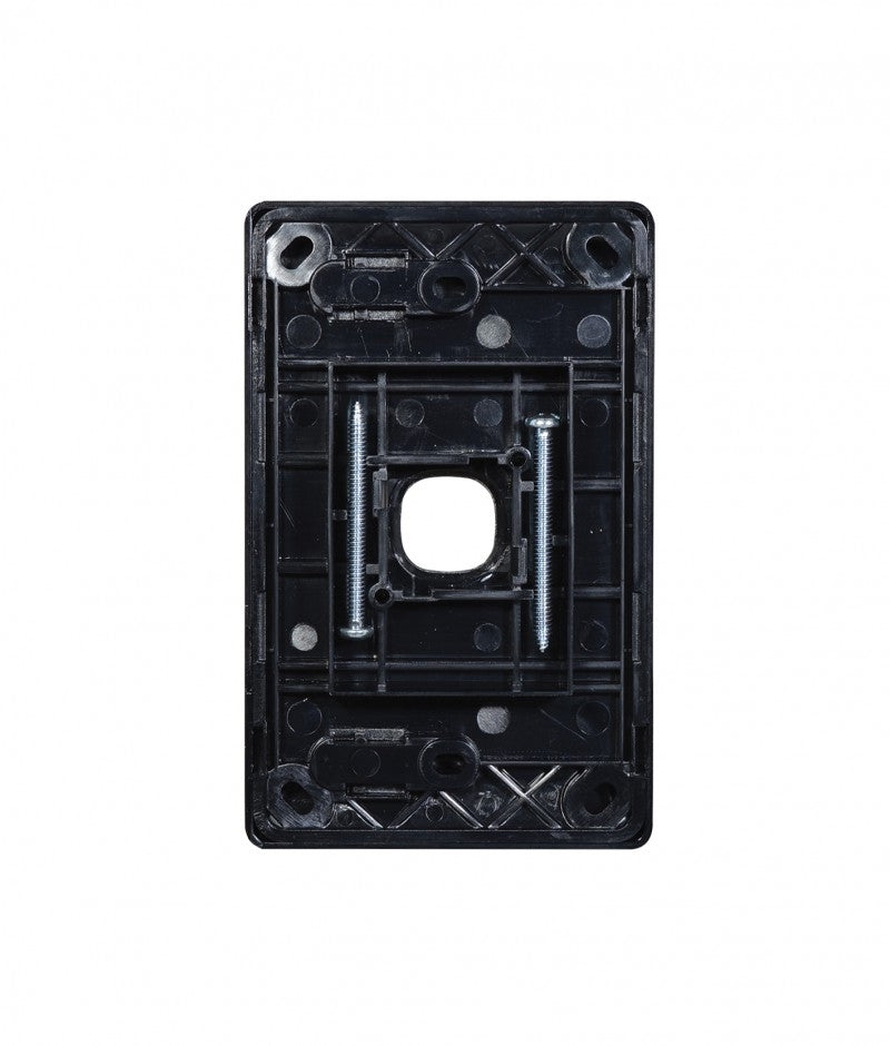 Leopard Switch Plate Vertical 1 Gang (LESWPV1GBLK) Black GSM
