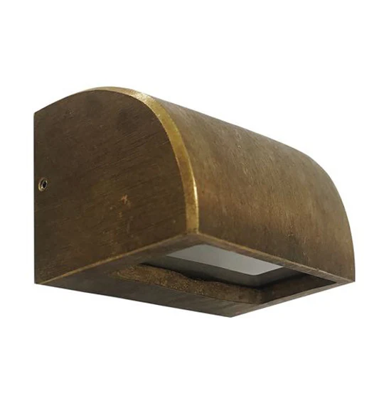 Exterior 12V Bronze Curved Surface Mounted Step / Wall Lights Large STE12