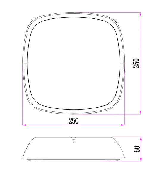 WALL / CEILING LED S/M WH RND DOCCIA2 Cla lighting