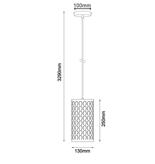 PENDANT ES 72W WH Embossed Oblong MODELLO1 Cla Lighting