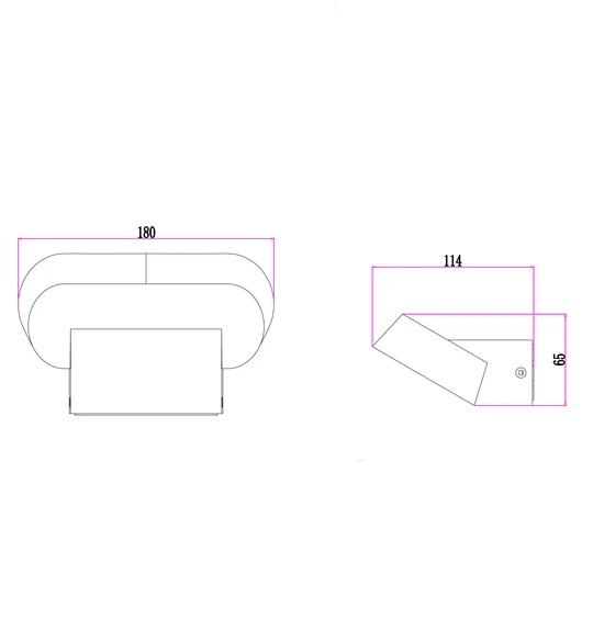 GLANS Surface Mounted Exterior LED Wall Lights GLANS02