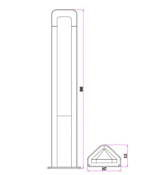 HATHOR LED Dark Grey Rectangular Surface Mounted Wall Light HATHOR2