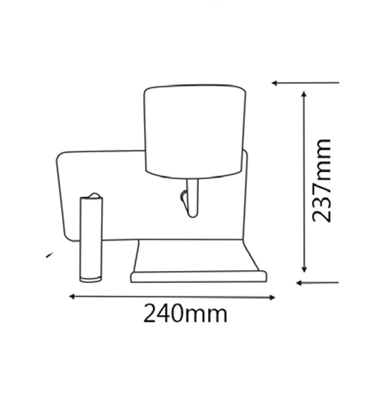WALL INTERNAL S/M CILED MATT WH 2 switch FR Glass VIGOL CLA Lighting